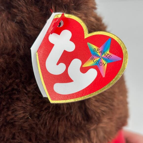 Ty M. C. Beanie Buddy Bear Brown Plush Mastercard Nose 14 Inch 2005 Vintage - Picture 9 of 10